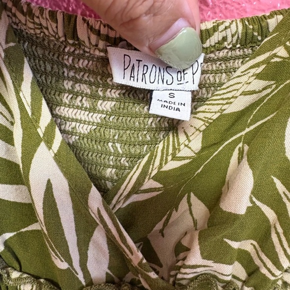 Patrons of Peace Green and White Tropical Jumpsuit - Picture 4 of 8